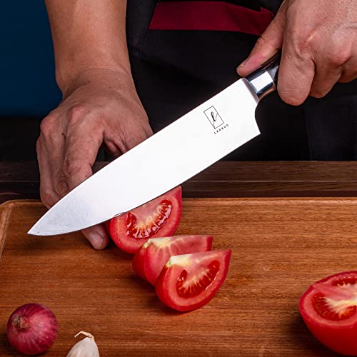 LEERUC Professional Japanese Chef’s Knife – Premium High Carbon German Stainless Steel Kitchen Knifes 8 Inch Paring Knife Meat Knife with Ergonomic Handle and Gift Box, Ultra Sharp | The Storepaperoomates Retail Market - Fast Affordable Shopping