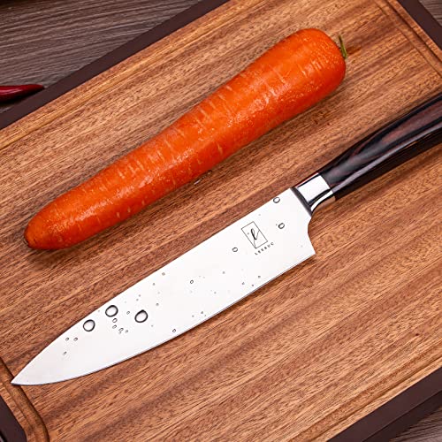 LEERUC Professional Japanese Chef’s Knife – Premium High Carbon German Stainless Steel Kitchen Knifes 8 Inch Paring Knife Meat Knife with Ergonomic Handle and Gift Box, Ultra Sharp | The Storepaperoomates Retail Market - Fast Affordable Shopping