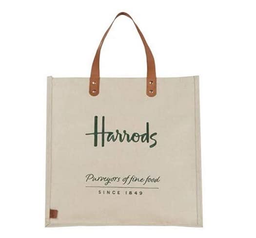 Harrods London Jute Shopper Bag, Beige | The Storepaperoomates Retail Market - Fast Affordable Shopping