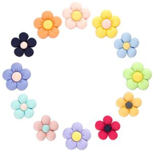 Cute Flower Resin Fridge Magnets for Adults Kitchen Refrigerator Door Decoration (Plum Blossom)