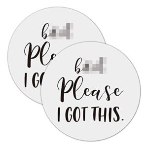 Funny Sayings Quotes Silicone Jar Gripper Pads Round Coasters Multi-Purpose Non Slip Heat Insulation Bottle Lid Openers Gift for Seniors Women Mother Grandma Home Kitchen Accessories Decor 2 Pieces 5″