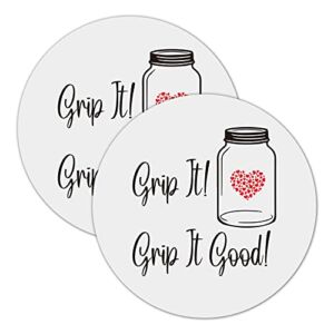 Grip It Good Silicone Jar Gripper Pads Round Coasters Multi-Purpose Non Slip Heat Insulation Bottle Lid Openers Gift for Seniors Kids Women Mother Grandma Home Kitchen Accessories Decor 2 Pieces 5″