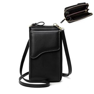 myfriday Small Leather Shoulder Bag, Crossbody Bag CellPhone Wallet Purse Lightweight Crossbody Handbags for Women