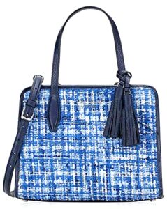 Kate Spade New York Rowe Tweed Medium Top Zip Satchel Handbag Crossbody
