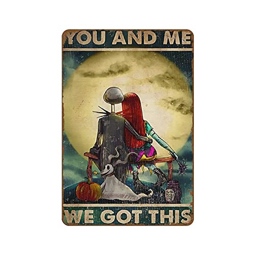 You And Me We Got This Nightmare Before Christmas Novelty Retro Metal Tin Sign Plaque Bar Pub Club Cafe Home decor Plate Wall Art Farmhouse Sign Living Room Decor Welcome Sign Home Decor 8″x12″ | The Storepaperoomates Retail Market - Fast Affordable Shopping