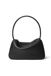 Daiblueland Small Leather Shoulder Bag For Women Luxury Clutch Tote Purse With Zipper Closure