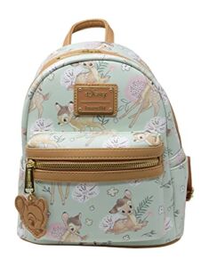 Loungefly Disney Bambi Dreamy Allover Print Womens Double Strap Shoulder Bag Purse
