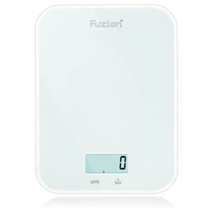 Fuzion Food Scale, 11lb/5Kg Digital Kitchen Scales for Precise Measuring, Food Scales Digital Weight Grams and Oz, 5 Measurement Units, LCD, Tare, Food Scales for Kitchen(White)