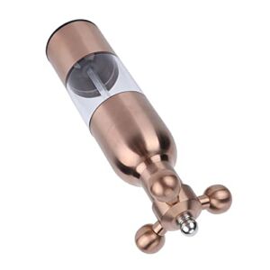 Pepper Mill, Stainless Steel Small Size Portable Pepper Grinder Mill for Picnic Dinner Parties Restaurant Bbq for Home Kitchen(Rose gold large)
