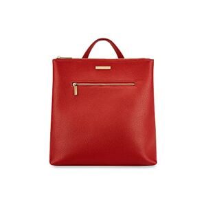 KATIE LOXTON Brooke Square Womens Large Vegan Leather Zippered Top Handle Backpack Red