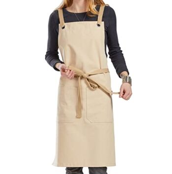 Caldo Crossback Kitchen Apron for Cooking (Bone) | The Storepaperoomates Retail Market - Fast Affordable Shopping