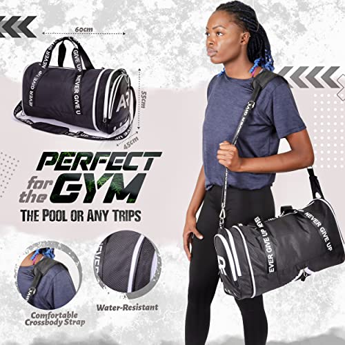 RED supplies Black Convertible Gym Bag With Cross Body Bag for man and women with multiple pockets | The Storepaperoomates Retail Market - Fast Affordable Shopping