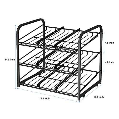 AIYAKA 3 Tier Stackable Can Rack Organizer,for food storage,kitchen cabinets or countertops,Storage for 36 cans,2-piece,Black | The Storepaperoomates Retail Market - Fast Affordable Shopping