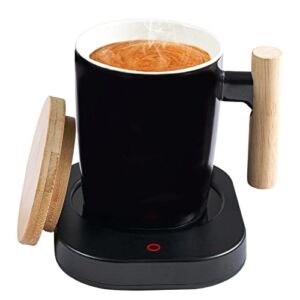 Mug Warmer with Mug Set – HOWAY Coffee Cup Warmer for Desk Auto Shut Off Keeps Tea Warm and Hot, 2 Temperature Settings