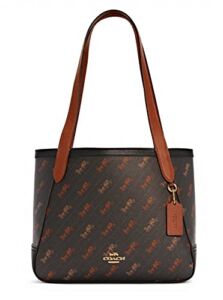 COACH Womens Horse And Carriage Tote 27 With Horse And Carriage Dot Print (Black Brown Multi)