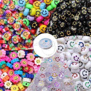 600Pcs Smiley Face Beads, 6x10mm 6 Colors Acrylic Beads Sorted Bead Kit Wire Wrapper Around Cord Holder Cable Management for Coffee Maker, Mixer, Blender, Air Fryer, Mixer, Small Home Appliances