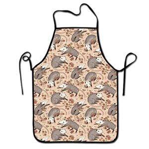 Befuddled Possums Home Kitchen Apron Chef Apron for Durable Creative Pinafore Men Women Kitchen Cooking Baking BBQ Apron 20.5″x28.4