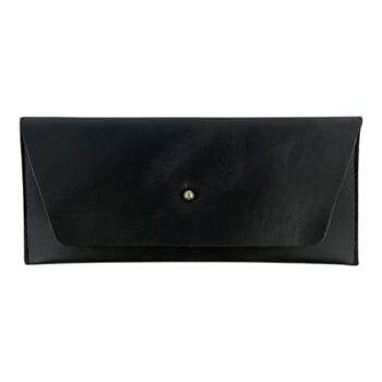 Hide & Drink, Long Utility Pouch Handmade from Full Grain Leather – Stylish Wallet for Carrying and Storing Cash, Coins, Cards – Vintage, Minimalist Style Clutch, Makes a Great Gift (Charcoal Black) | The Storepaperoomates Retail Market - Fast Affordable Shopping