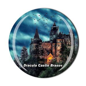 Dracula Castle Brasov Romania Refrigerator Magnet Travel Souvenir Gift 3D Crystal Home Kitchen Decoration Magnetic Sticker