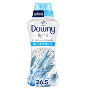 Downy Light Laundry Scent Booster Beads for Washer, Ocean Mist, 26.5 oz, with No Heavy Perfumes