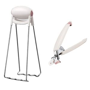 Plate Gripper, Anti-scalding Bowl Clamp, Stainless Steel Hot Bowl Dish Pan Clip, Kitchen Plate Retriever Tongs for Kitchen Home Restaurant Cooking (pink)