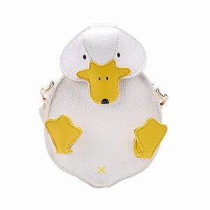 Duck Purse Small PU Leather Crossbody Bag 3D Cartoon Ducking Shoulder Bag Coin Purse Clutch Wallet for Girls Women