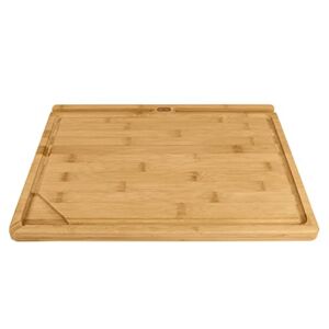 Dexas Prep-Tech Home Chef Bamboo Cutting Board with Integrated Tablet Holder Groove, 12×16 Inches