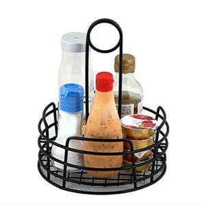 Leyeet Sauce Bottle Rack , Desktop Seasoning Rack Spice Bottle Storage Container with Handle for Home Kitchen Restaurants Hotel