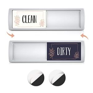Dishwasher Magnet Clean Dirty Sign – Ideal Clean Dirty Magnet for Dishwasher and Kitchen Organization – Office or Home Decor – Dirty Clean Dishwasher Magnet with Strong Hold (Pink Frame Floral)