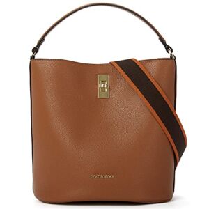 BOSTANTEN Leather Handbags for Women Designer Hobo Bucket Purses Fashion Ladies Crossbody Bags Brown