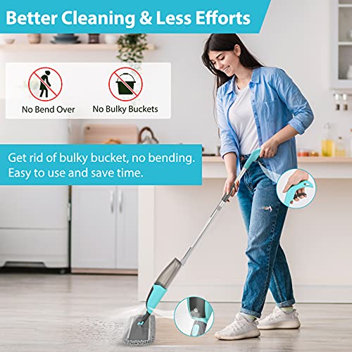 Mops for Floor Cleaning, Tsmine Spray Mop Microfiber Floor Mop Dust Mop Dry Wet Mop Kitchen Household Cleaning Tools with 8 Washable Microfiber Pads Home Commercial Use for Hardwood Laminate Ceramic | The Storepaperoomates Retail Market - Fast Affordable Shopping
