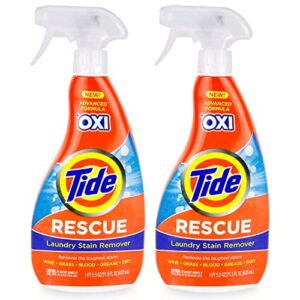 Tide Laundry Stain Remover with Oxi, Rescue Clothes, Upholstery, Carpet and more from Tough Stains (21.5 Fl Oz, Pack of 2)