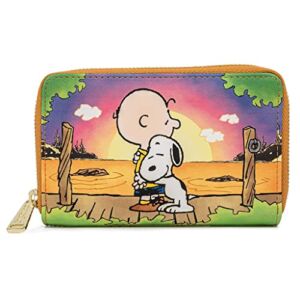Peanuts Charlie Brown and Snoopy Sunset Zip Around Wallet