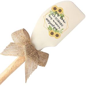 THREE HUMAN Home Sweet Home Funny Silicone Spatula,Funny Baking Tool,Modern Farmhouse Kitchen Decor,Gift for Chef,Sister,Mom,Pastry Chef,Friends,Nana,Grandma,N12,3×12