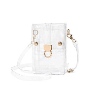 SharPlus Women Small Clear Purse Handbag, Cute Transparent Plastic Crossbody Shoulder Bag Phone Pouch Stadium Approved
