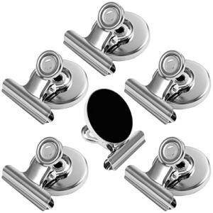 6 Pack Silver Magnets for Fridge Refrigerator Magnets Fridge, Magnetic Clips for Whiteboard, Fridge Magnet for Home & Kitchen & Office Organizing