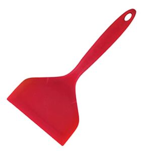 Cuteam Silicone Spatula, Portable Convenient Lightweight Kitchen Accessory Silicone Baking Spatula Tool for Home Red