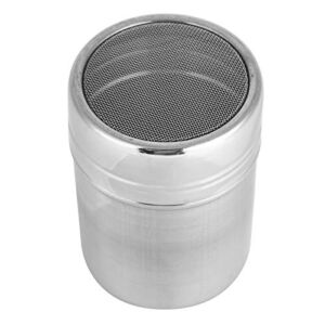 Demeras Portable Powder Sifter Powder Shaker Powder Sugar Shaker Seasoning Jar Non‑Toxic and Durable Stainless Steel for Pepper Home Kitchen Accessory(S)