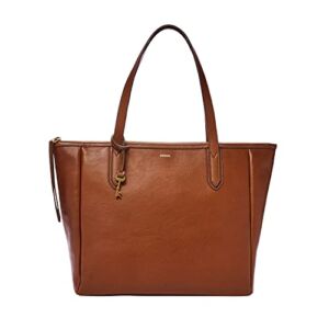 Fossil Women’s Sydney Leather Tote Bag Purse Handbag, Med Brown