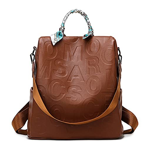 Leather Backpack Purse for Women Brown Trendy Vintage Shoulder Bag Ladies Designer Travel Satchel Handbag Large Capacity Backpacks, 30*29*17 (BP-011) | The Storepaperoomates Retail Market - Fast Affordable Shopping