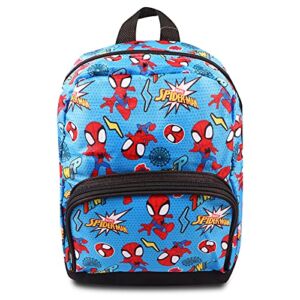 Fast Forward New York Marvel Spiderman Mini Backpack for Women — Canvas Purse Shoulder Bag Adults, Teens
