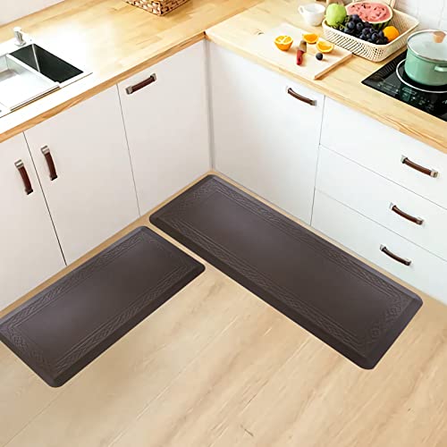 24 x 60 Inch Extra Support Anti Fatigue Comfort Kitchen Mat, Waterproof Long Kitchen Runner, Non-Slip Standing Desk Mat, Commercial Pads for Offices, Home, Garages (Bordeaux Coffee, 24” x 60”) | The Storepaperoomates Retail Market - Fast Affordable Shopping