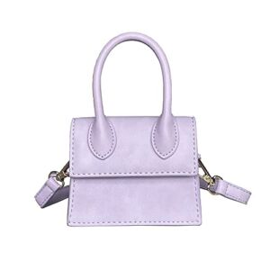Cute Purse Mini Crossbody Bags for Women Girls Top Handle Clutch Handbag (light purple)