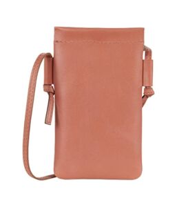 Madewell The Smartphone Crossbody Bag in Leather Burnished Blush One Size