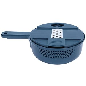 Shopping Spree Food Shredder, Manual Vegetable Cutter Practical Stainless Steel for Home for Kitchen(Dark blue)
