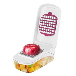 Food Chopper, Multifunctional Convenient Easy To Wash Vegetable Dicer Cutter Onion Chopper with Container Save Time for Home Kitchen