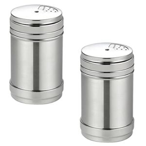 Cabilock 2pcs Stainless Steel Spice Jar Sugar Pot Condiment Container Seasoning Box with Lids Spice Container Empty Spice Jars for Home Kitchen