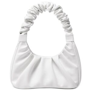 CYHTWSDJ fashionable for Women cute Hobo Tote handbag mini clutch with zipper (White-M)