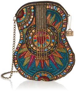 Mary Frances womens Good Vibes Only Crossbody Guitar Handbag Shoulder Bag, Multi, One Size US
