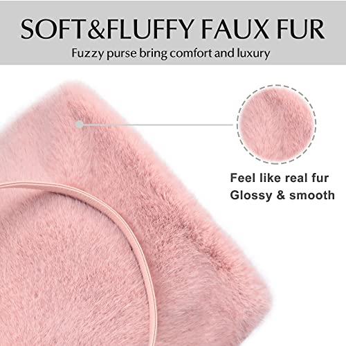 Fur Story Tote Bag Faux Fur Purses for Women Plush Handbag Fuzzy Shoulder Bag Big Capacity Black Purse for women’s Girls | The Storepaperoomates Retail Market - Fast Affordable Shopping